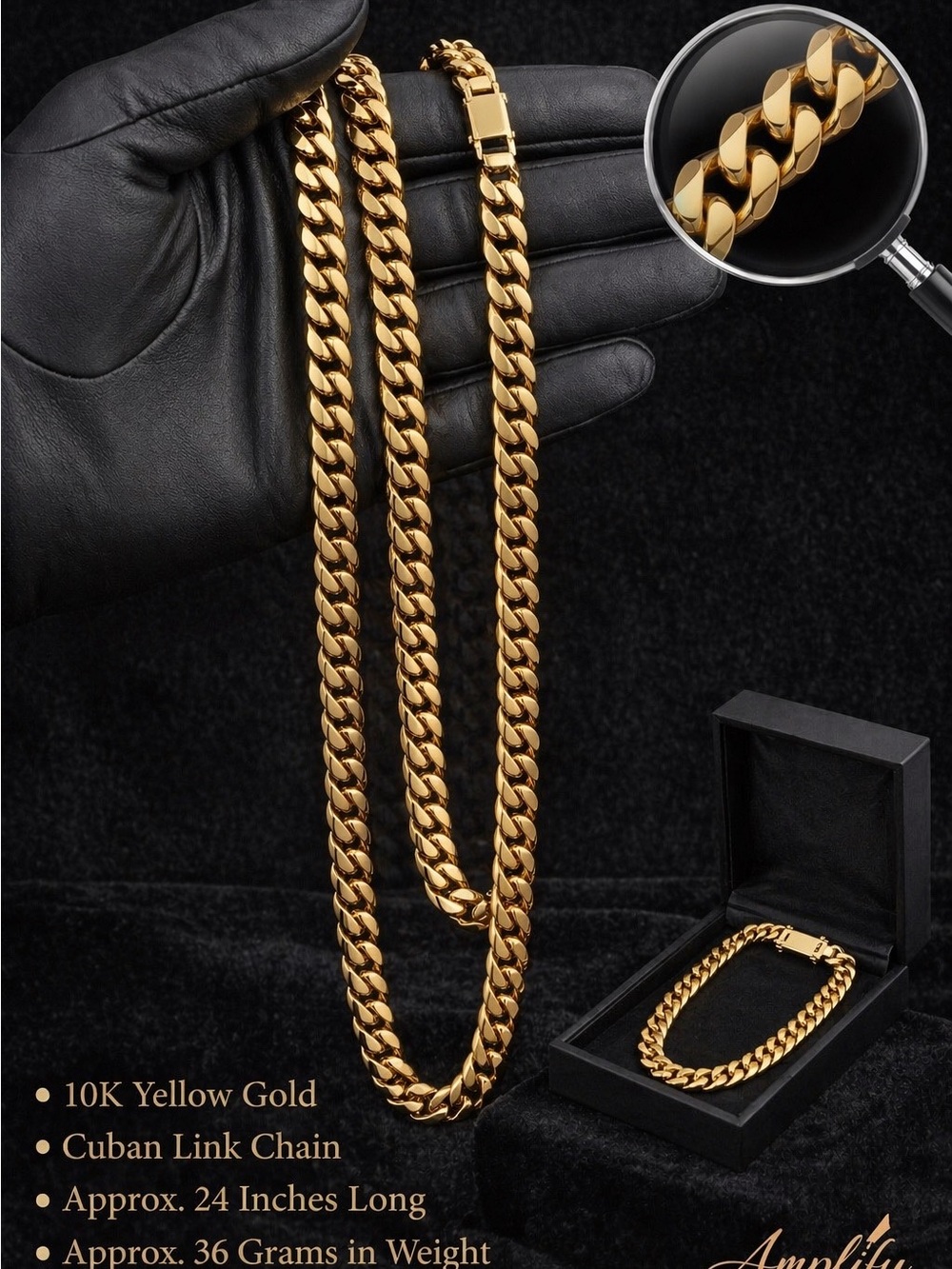 10K Yellow Gold Miami Cuban Link Chain – 24" / 36 Grams